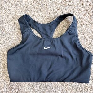 Nike Black Sports Bra Racerback – Medium Support Athletic Workout Top - Large